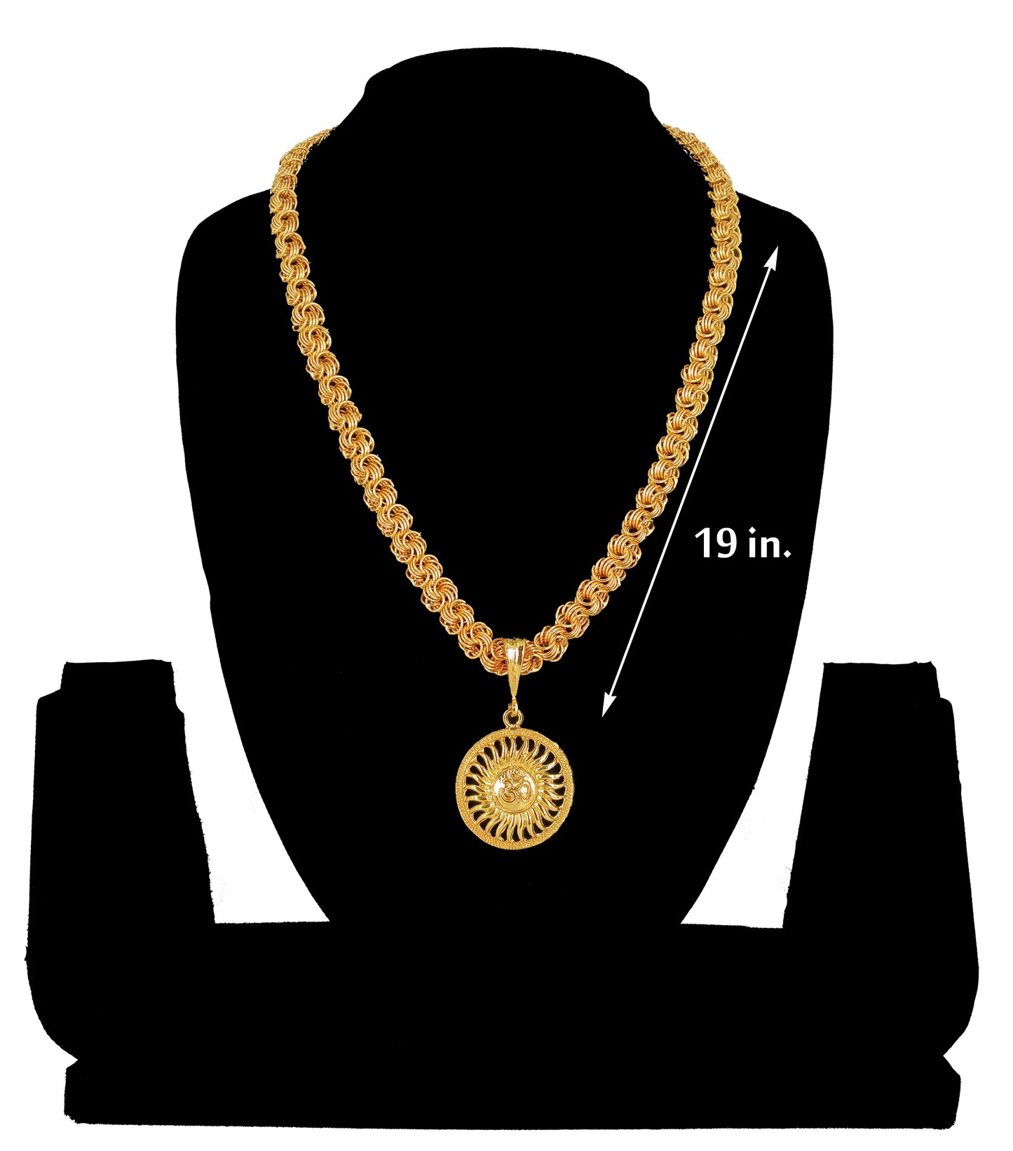 Luxurious Men's Gold Plated Pendant With Chain Vol 2